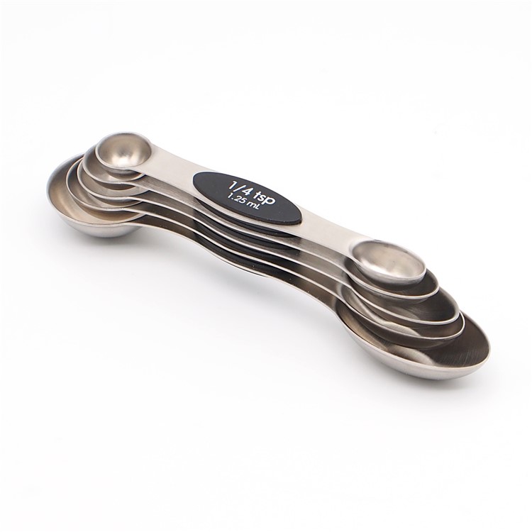 5PCS Stainless Steel Kitchen Baking Measuring Spoons - Black-2