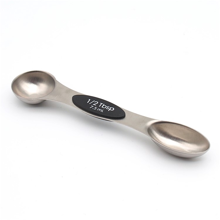 5PCS Stainless Steel Kitchen Baking Measuring Spoons - Black-4