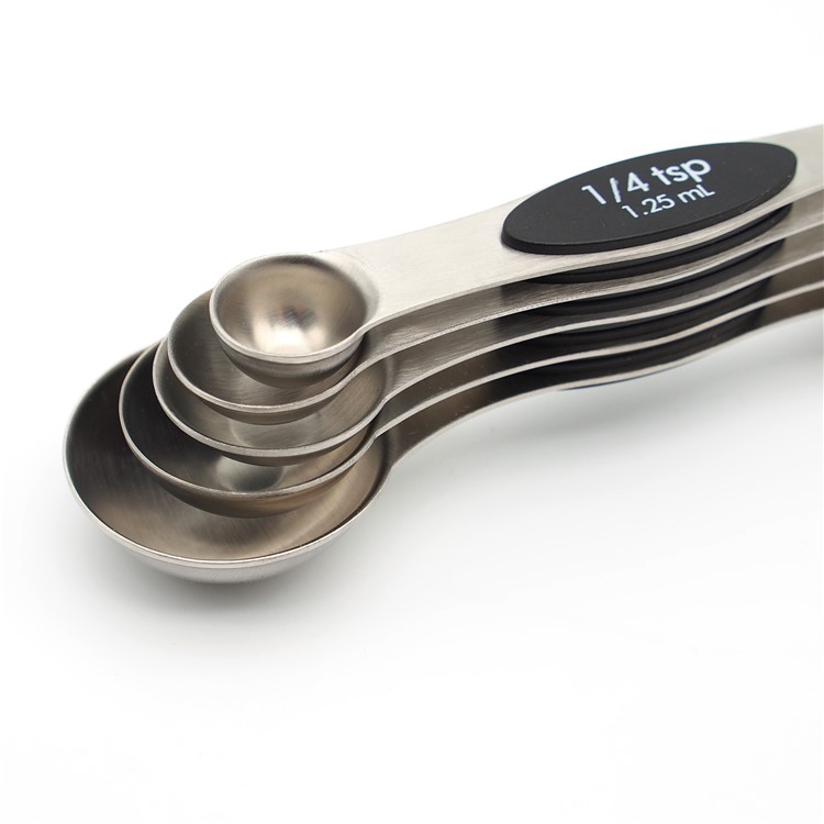 5PCS Stainless Steel Kitchen Baking Measuring Spoons - Black-6