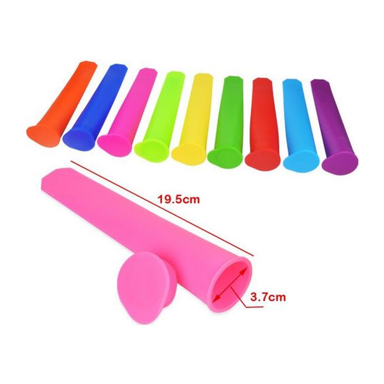 10Pcs/Set Silicone Ice Pop Molds 10 Vibrant Colors-11