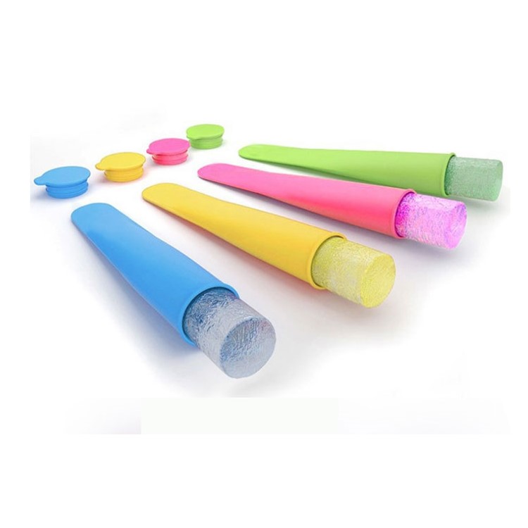 10Pcs/Set Silicone Ice Pop Molds 10 Vibrant Colors-2