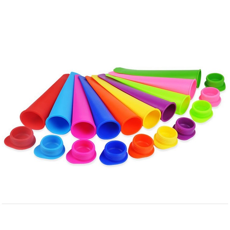 10Pcs/Set Silicone Ice Pop Molds 10 Vibrant Colors-8