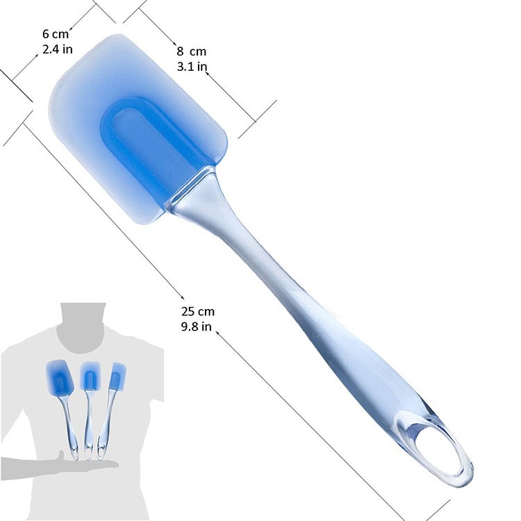 3 Piece Safe Environmental Flexible Silicone Spatula for Cooking Baking Cleaning-3