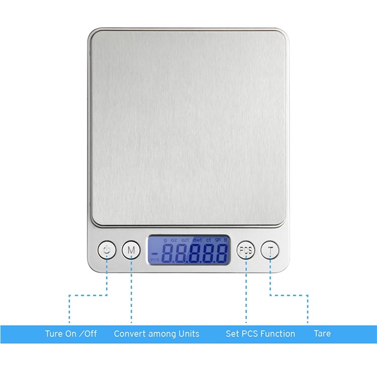 2Kg/0.1g Digital Scale Kitchen Food Jewelry Scale High Accuracy with LCD Display-6