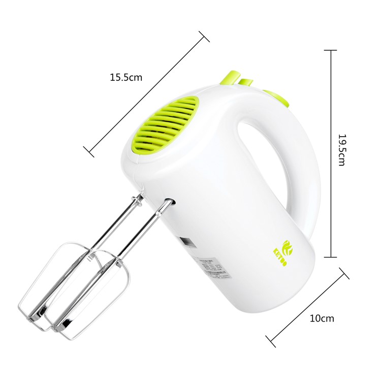 Large power Household Electrical Egg Beater Dough Maker - Green + White / EU Plug-6