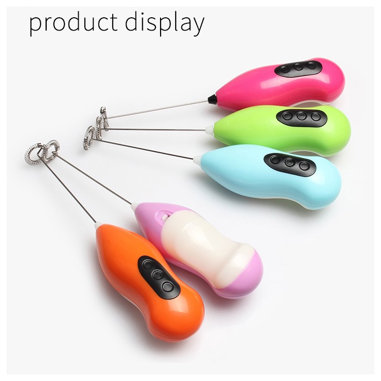 Handheld Electric Cream Coffee Milk Frother Egg Whip Mixer - Pink-5