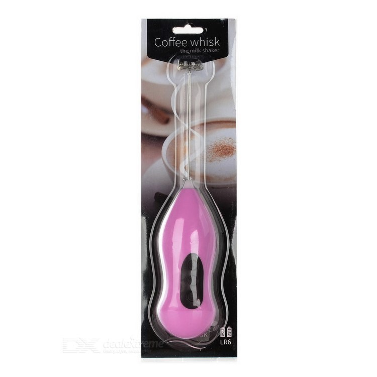 Handheld Electric Cream Coffee Milk Frother Egg Whip Mixer - Pink-7