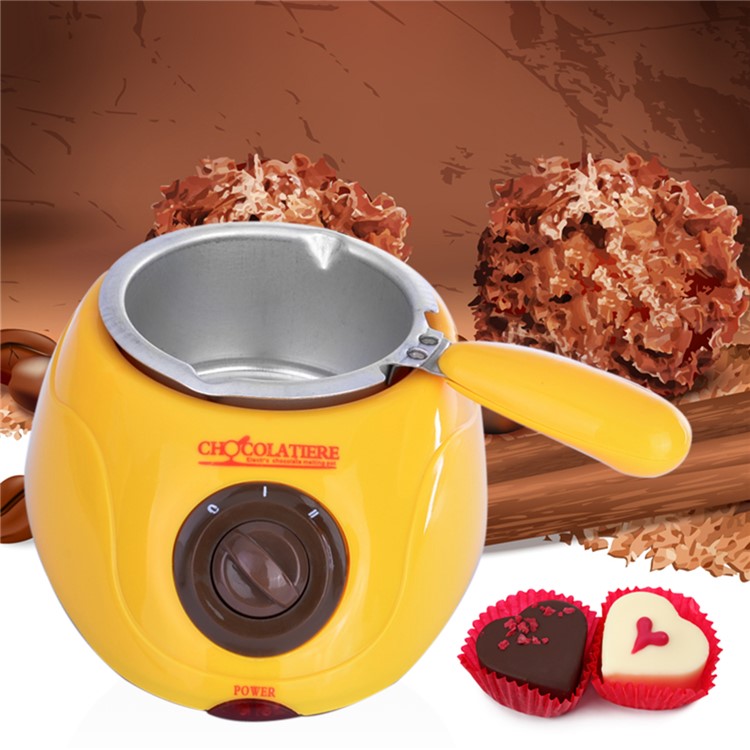 Chocolate Candy Melting Pot Universal DIY Chocolate Boiler - Yellow / EU Plug-1