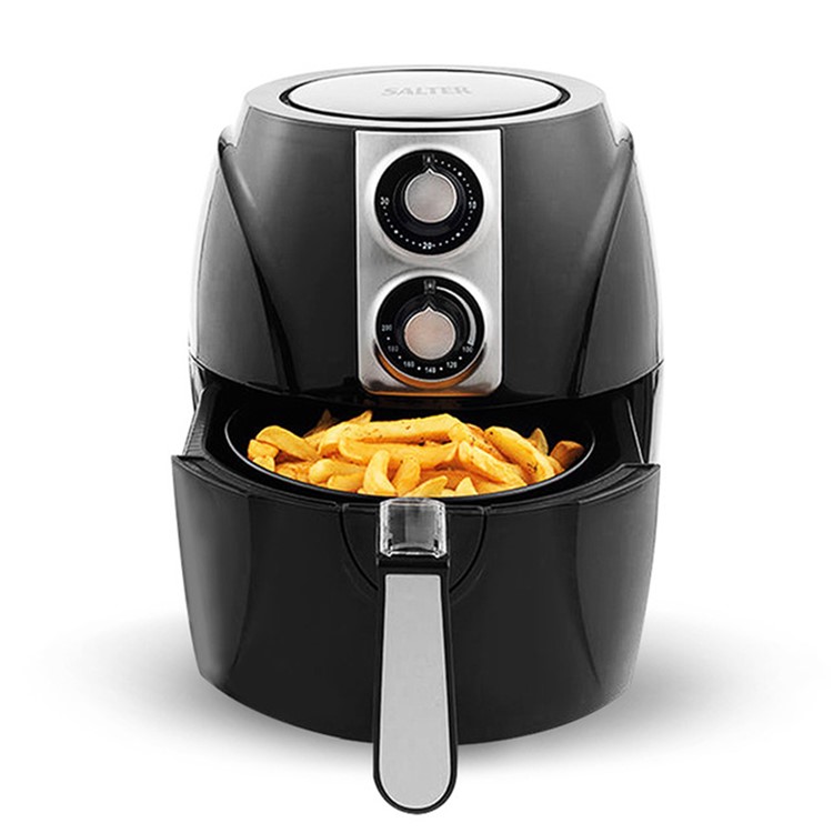Air Fryer Household Circulation Fume Free Nonstick Frying Pan Intelligent Mobile - Black / UK Plug-2