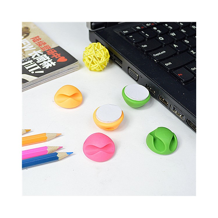 cc-929 Mini Desktop Dual-Clips de fio que carregam os organizadores de cabo do mouse(6Pcs / Set)-2