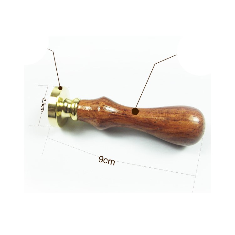 Capital Letter X Retro Wax Seal Stamp with Rosewood Handle-2