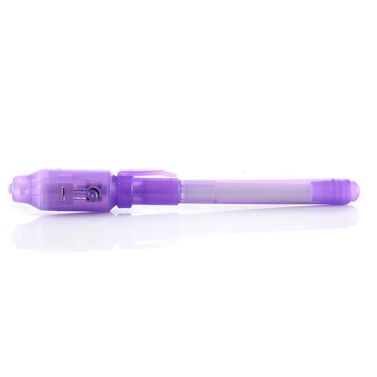 Magic 2 in 1 UV Light Combo Creative Stationery Invisible Ink Pen Money Counterfeit Bill Detector Pen - Random-4