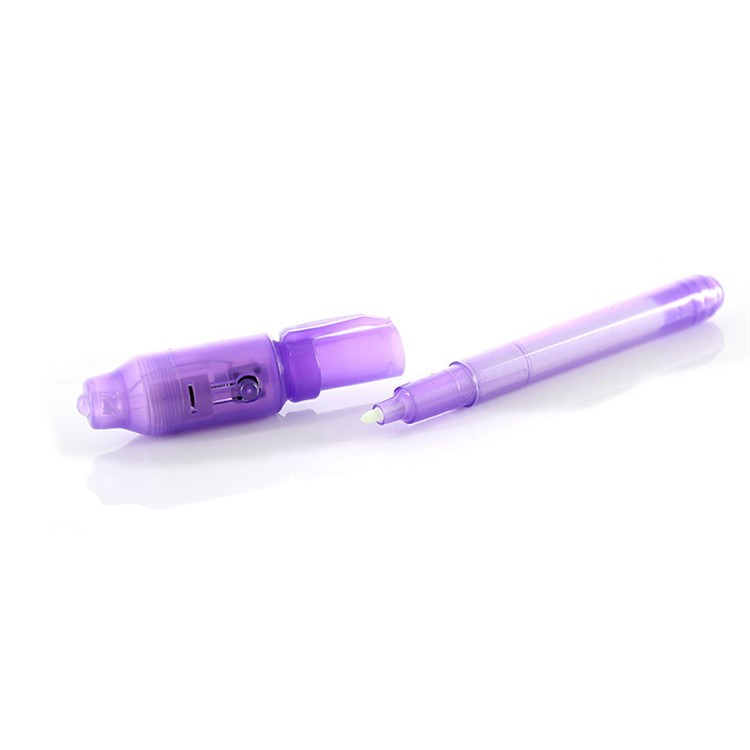 Magic 2 in 1 UV Light Combo Creative Stationery Invisible Ink Pen Money Counterfeit Bill Detector Pen - Random-5