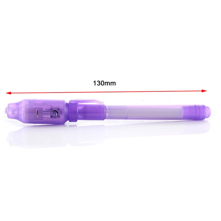 Magic 2 in 1 UV Light Combo Creative Stationery Invisible Ink Pen Money Counterfeit Bill Detector Pen - Random-6