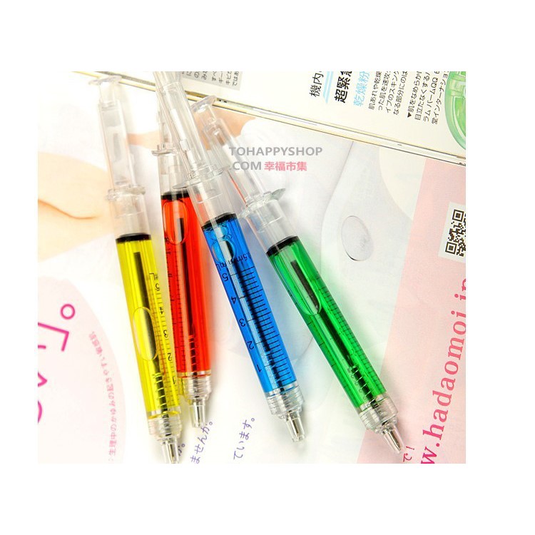 Novelty Syringe Style Ballpoint Pen Cool Injection Toy 1 Piece - Random-3