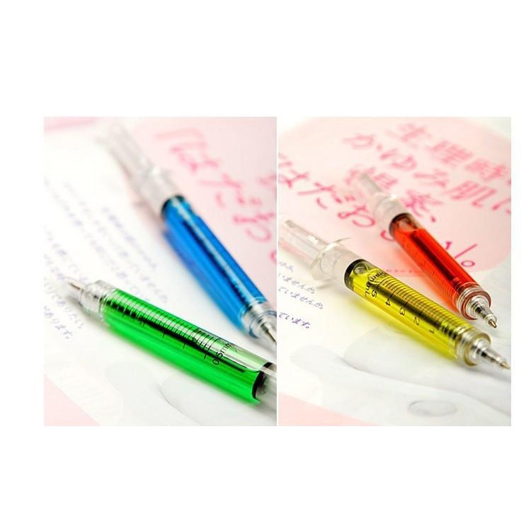Novelty Syringe Style Ballpoint Pen Cool Injection Toy 1 Piece - Random-4