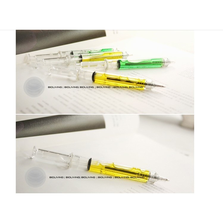 Novelty Syringe Style Ballpoint Pen Cool Injection Toy 1 Piece - Random-5