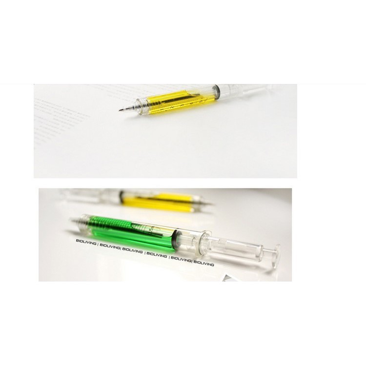 Novelty Syringe Style Ballpoint Pen Cool Injection Toy 1 Piece - Random-6