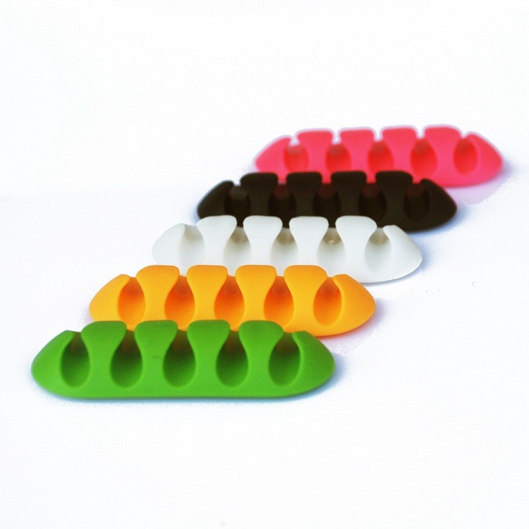 2PCS/Pack Silicone Desktop Cord Holder Cable Organizer-1