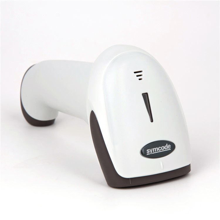 MJ-6709B Wireless Bluetooth Barcode Scanner Tape Storage 1D Laser Scanning Coder - White-4