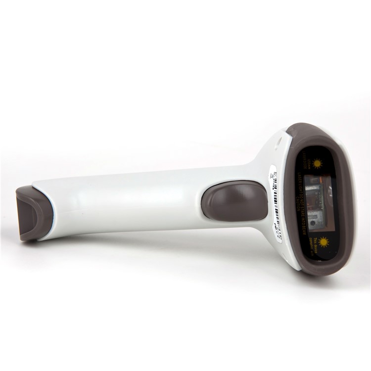 MJ-6709B Wireless Bluetooth Barcode Scanner Tape Storage 1D Laser Scanning Coder - White-5