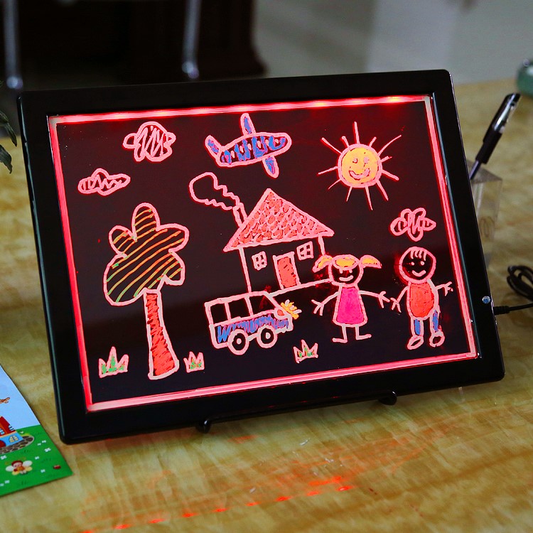 SC-K3324 Dual-use Kids Drawing Board Lighted Writing Pad USB Powered Graphics Board-1