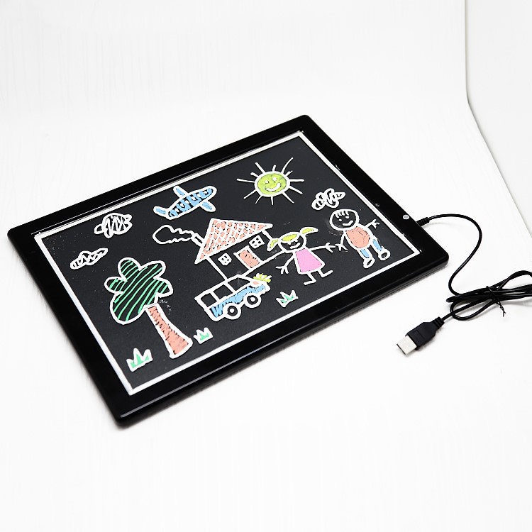 SC-K3324 Dual-use Kids Drawing Board Lighted Writing Pad USB Powered Graphics Board-2
