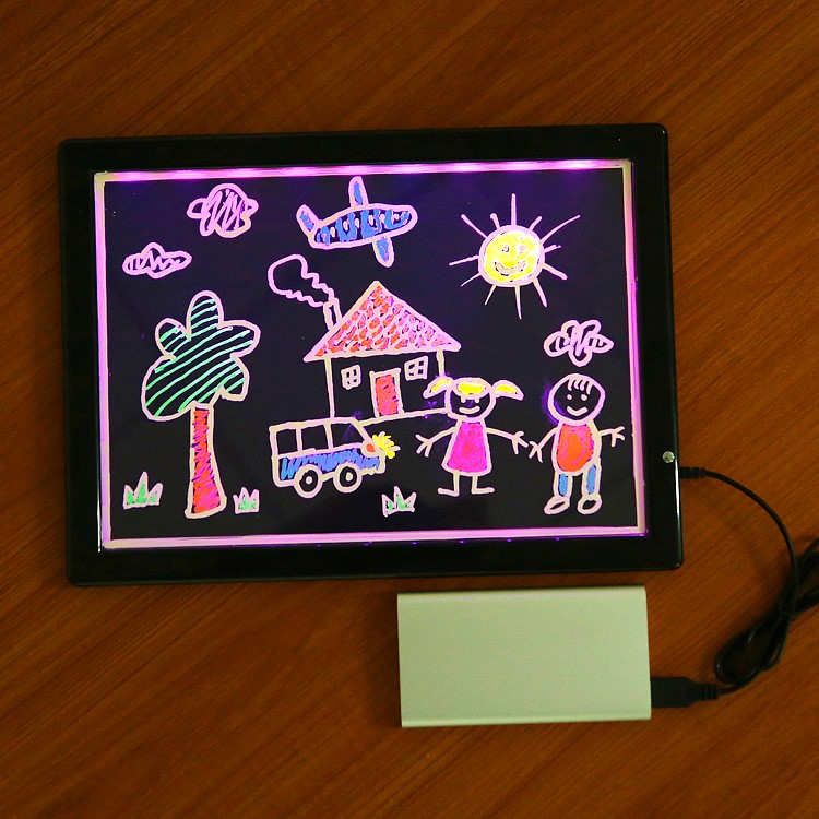 SC-K3324 Dual-use Kids Drawing Board Lighted Writing Pad USB Powered Graphics Board-8