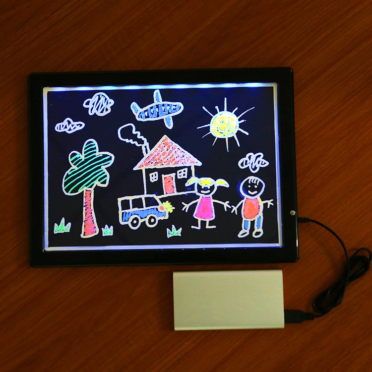SC-K3324 Dual-use Kids Drawing Board Lighted Writing Pad USB Powered Graphics Board-9