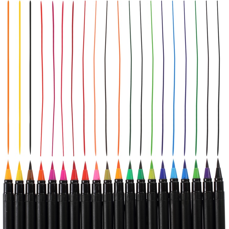 20Colors/Set Watercolor Brush Pens Soft Flexible Tip Water Color Painting Markers-1