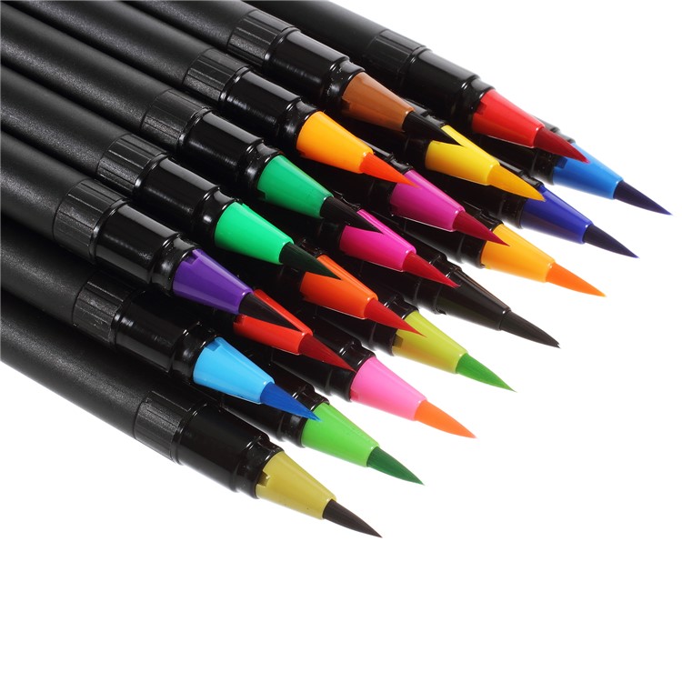 20Colors/Set Watercolor Brush Pens Soft Flexible Tip Water Color Painting Markers-2