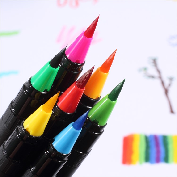 20Colors/Set Watercolor Brush Pens Soft Flexible Tip Water Color Painting Markers-3