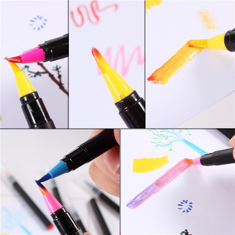 20Colors/Set Watercolor Brush Pens Soft Flexible Tip Water Color Painting Markers-5
