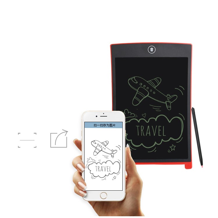 Portable 8.5 Inch Digital LCD Drawing Writing Board Tablet with Pen - Red-3