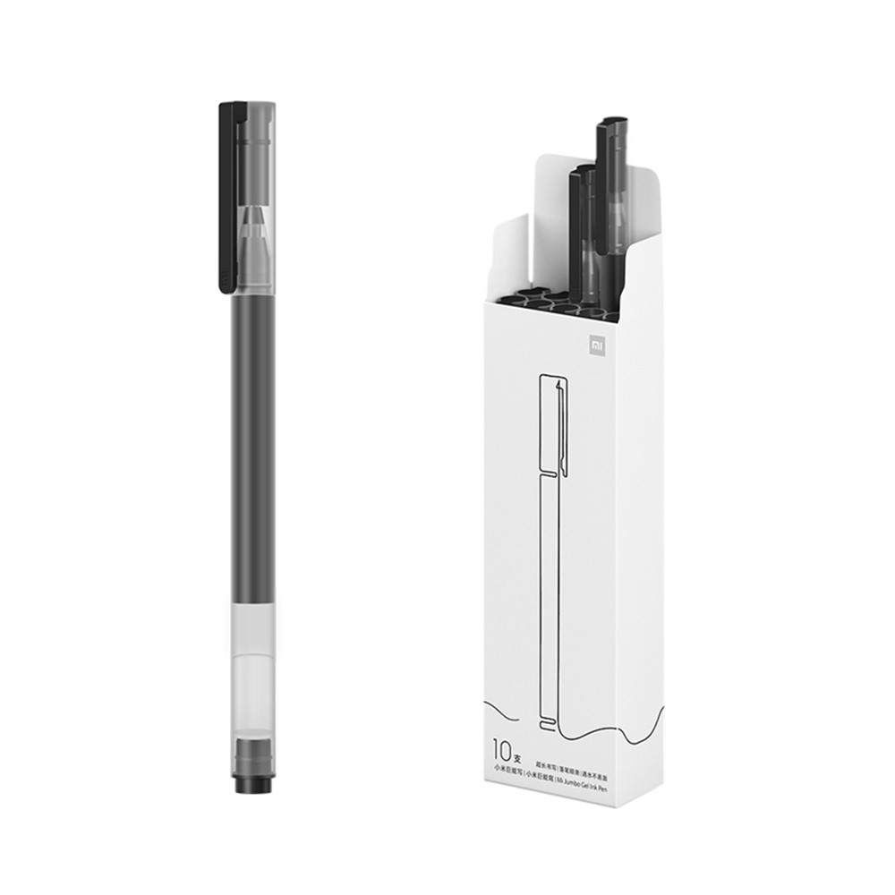 Xiaomi 10pcs 0,5 Milímetros De Tinta Gel Assinatura Caneta Suavizar Escrever Recarga Durável - Preto-1
