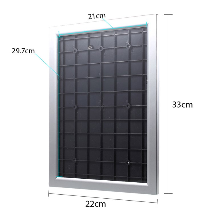 A4 Style Elevator Lobby Poster Display Plastic Advertising Frame, Size: 331 x 219 x 130mm - Silver-2