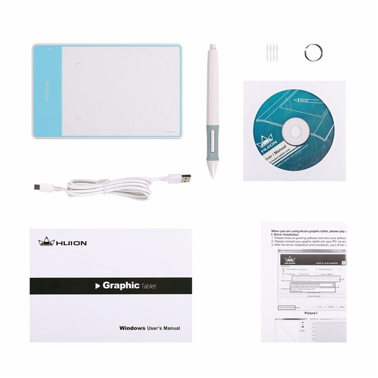 HUION 420 OSU Game Tablet Graphics Drawing Pen Tablet 4 x 2.23 inch (CE/FCC) - Black-4