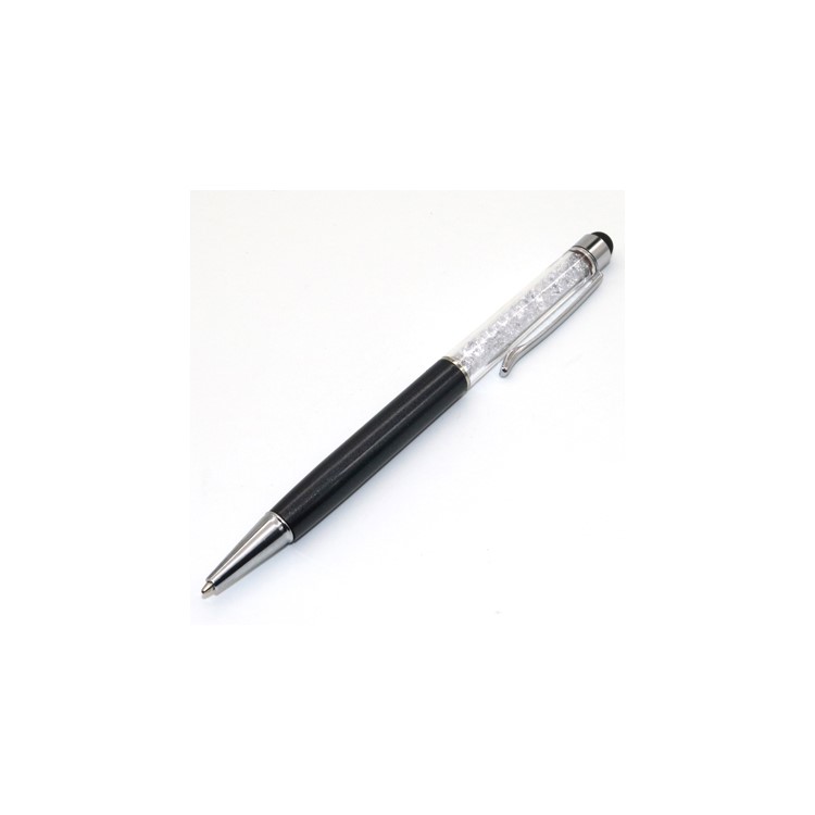 

2-in-1 Diamante Capacitive Screen Stylus Touch Pen + Ballpoint Pen for iPhone iPad Samsung etc. - Black