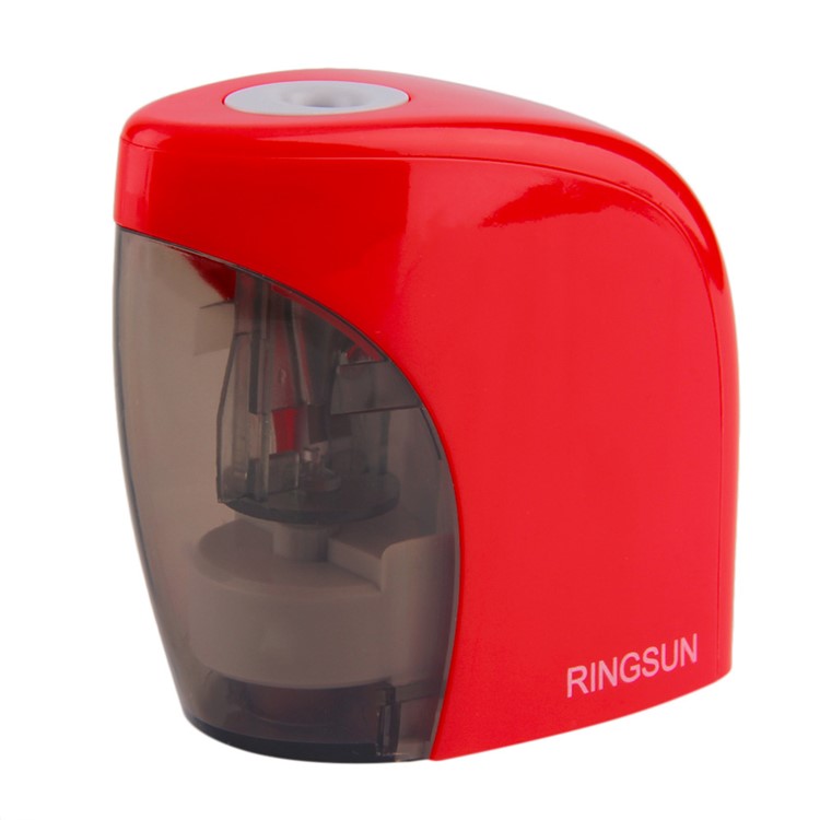 Battery Powered Electric Pencil Sharpener - Red-4