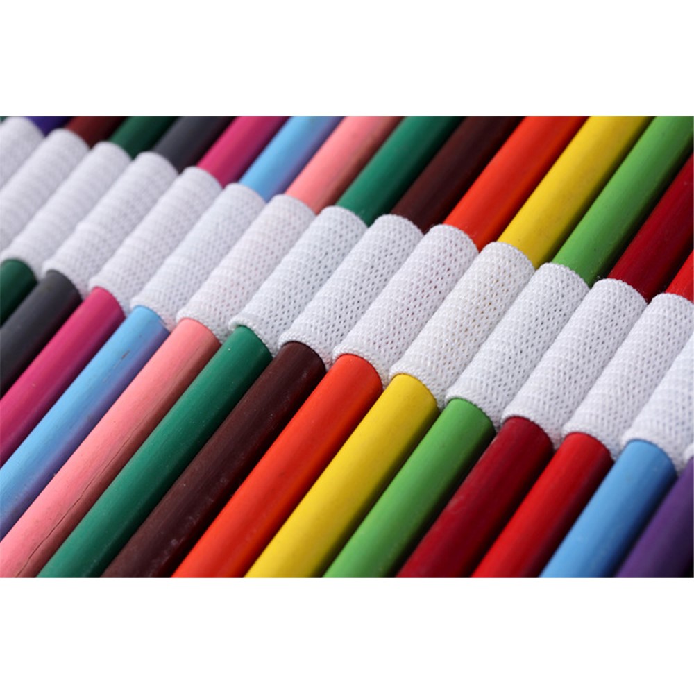 Handmade Chinese Folk Style Curtain Pencil Case, Size: 78 x 20 cm (72 holes ) - Colorful Irregular Figure-6