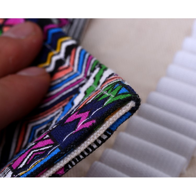 Chinese Folk-custom Pattern Canvas Pencils Organizer Pouch Case 56 x 20 cm (48 holes ) - Colorful Tribe Pattern-8