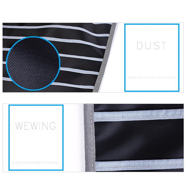 School Desk Table Hanging File Book Magazine Tidy Organizer Rack Pockets Storage Bag - Black-8