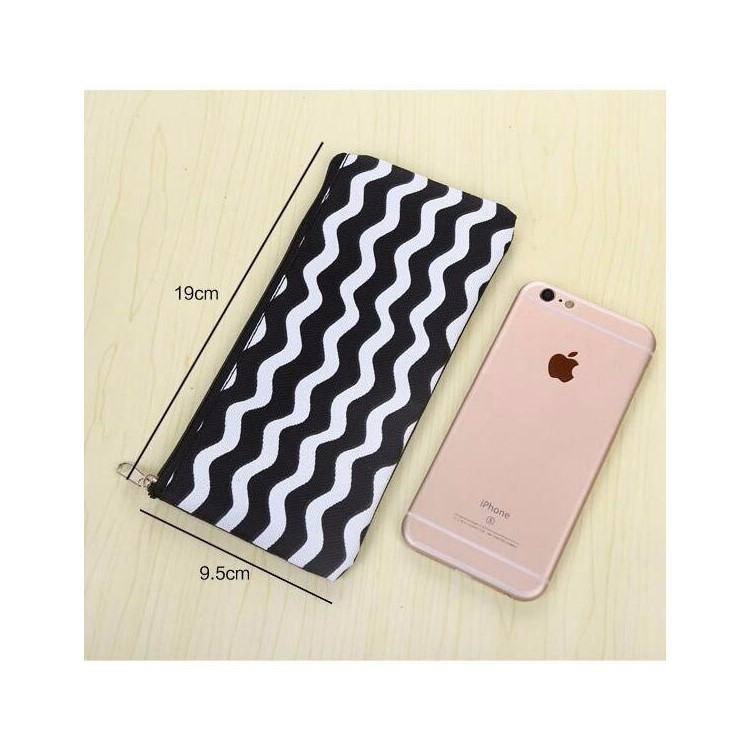 Wave Stripes Zipper bag Student Pen Pouch Bag-1