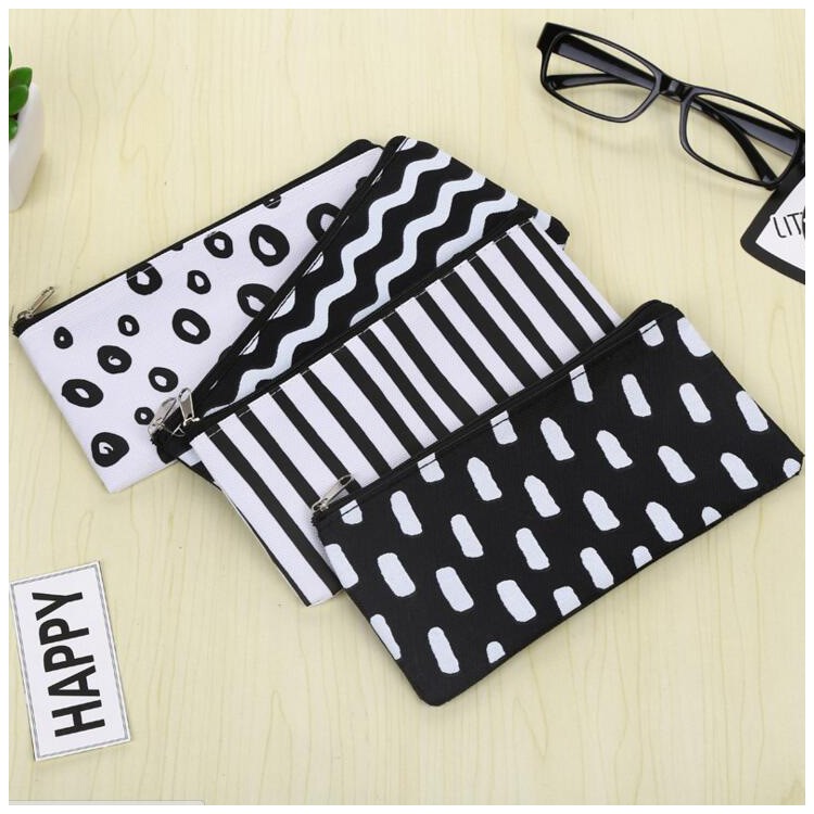 Wave Stripes Zipper bag Student Pen Pouch Bag-6