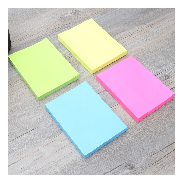 Fluorescent Color Post-it 75 x 100 mm CX13-109 Strong Adhesive Note (Random Color)-1