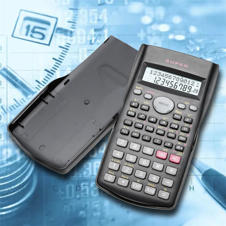 CT-82MS Portable 2 Lines Display Scientific Calculator Multifunctional Mathematics Calculator with Battery-3