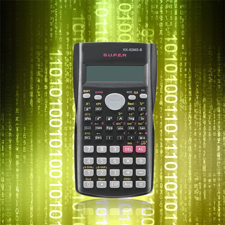 CT-82MS Portable 2 Lines Display Scientific Calculator Multifunctional Mathematics Calculator with Battery-4