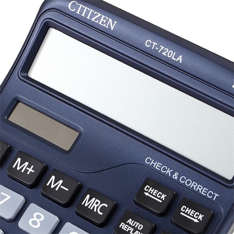 CT-720LA Solar and Battery Dual Power Supply Desktop Calculator - Blue-4