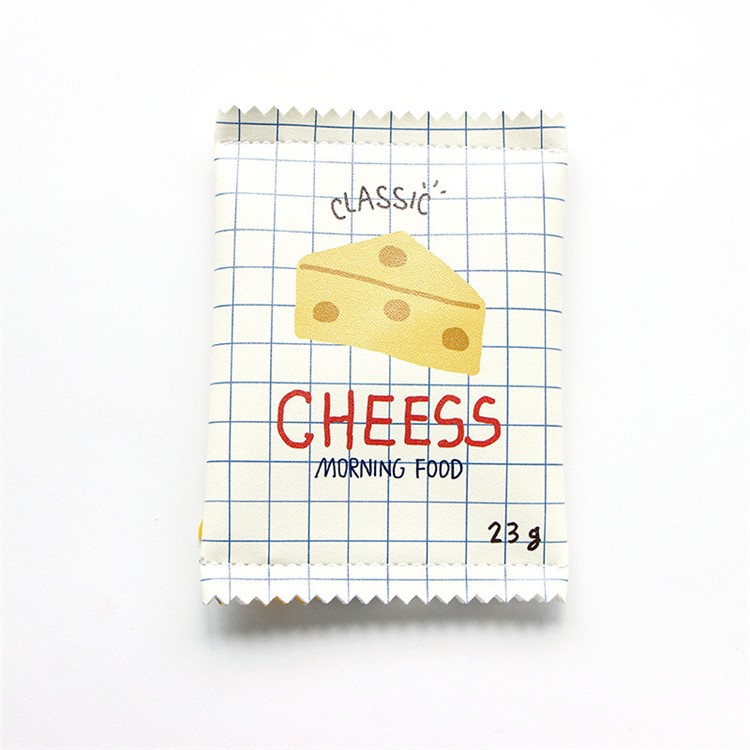 PU Leather Patterned Mini Zipper Coin Purse - Lattice and Cheese-1