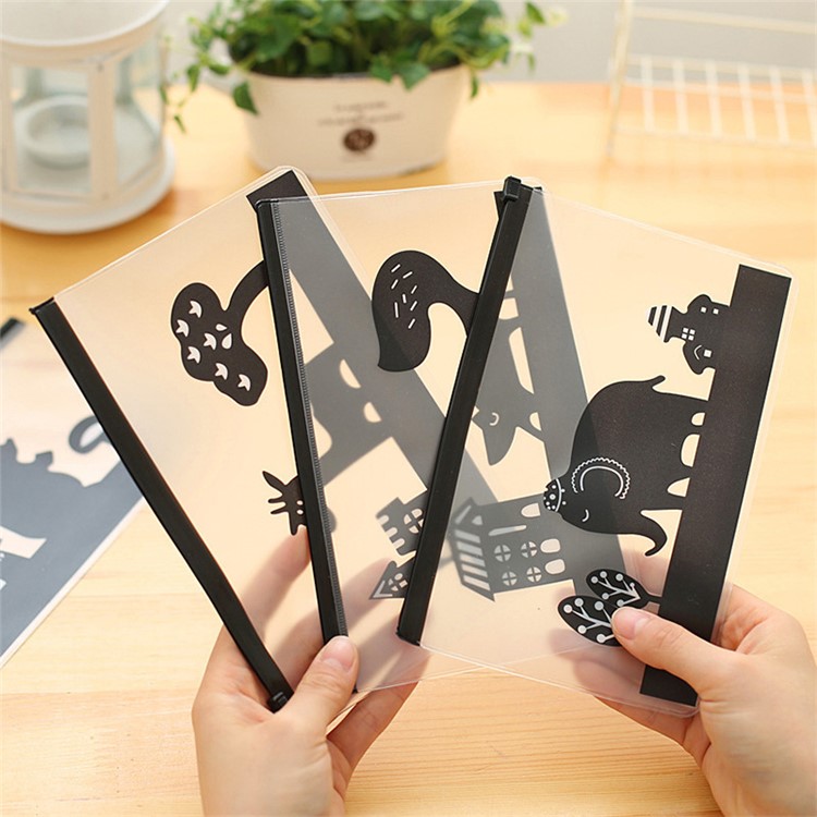 Translucent PVC Zipper Frosted Portable A4 File Protective Bag Case-7